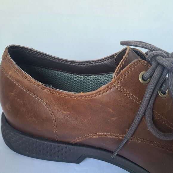 Timberland A1SNK Oxford Shoes Mens 9.5 Brown Leather Gore-Tex Waterproof Aerocor